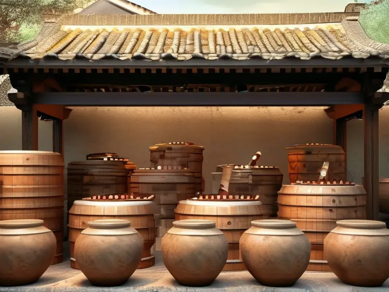 古法蒸馏酒传统制作工艺实景展示