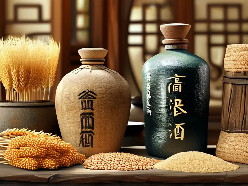 纯粮食酿造白酒原料及传统工艺展示