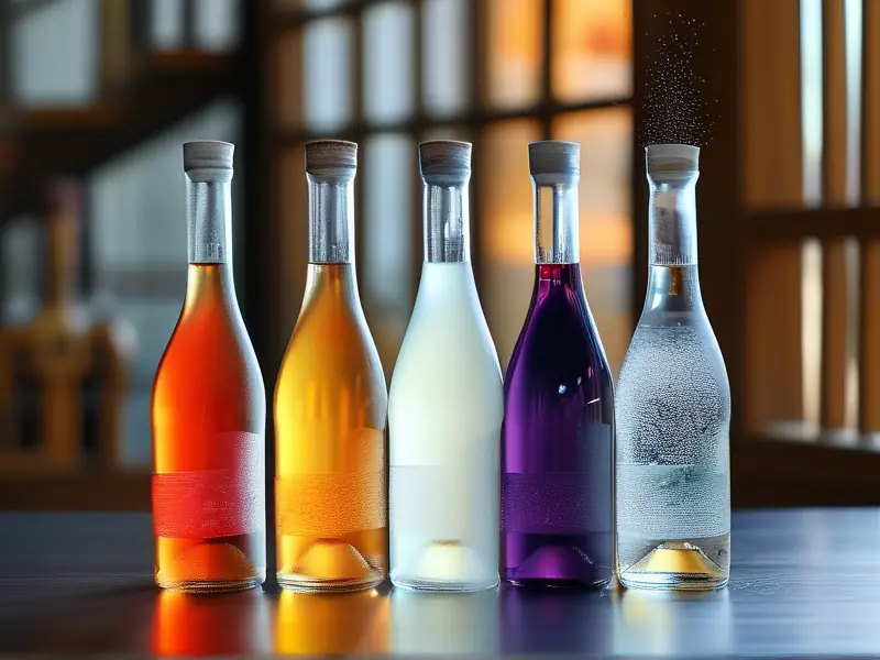 粮食酒与勾兑酒对比鉴别方法示意图