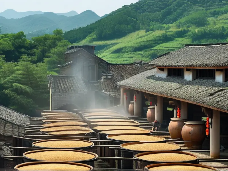 江西赣州传统赣酒酿造场景