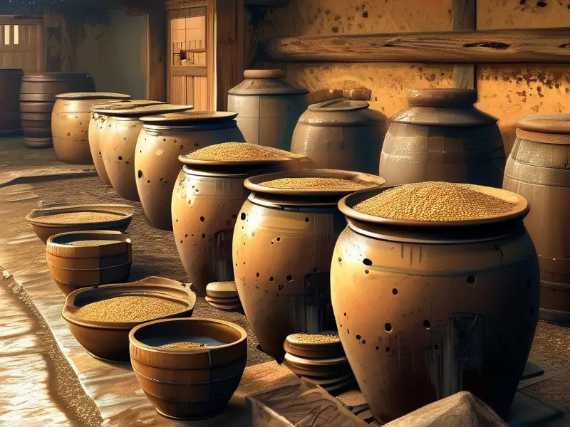 古代人酿酒工艺实景还原图