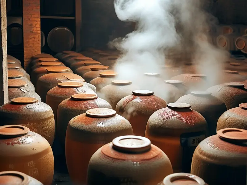 湖北酒厂53度白酒传统酿造工艺现场