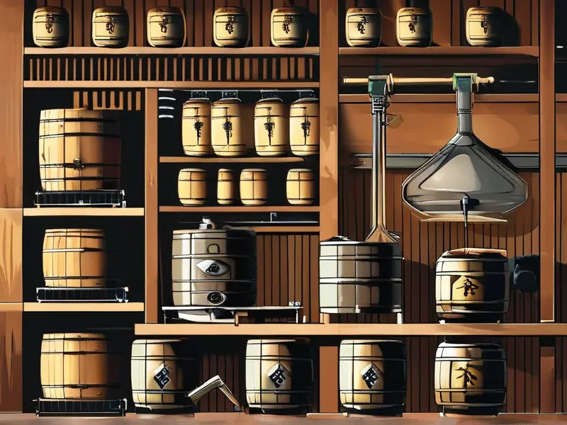 日本清酒酿造过程示意图