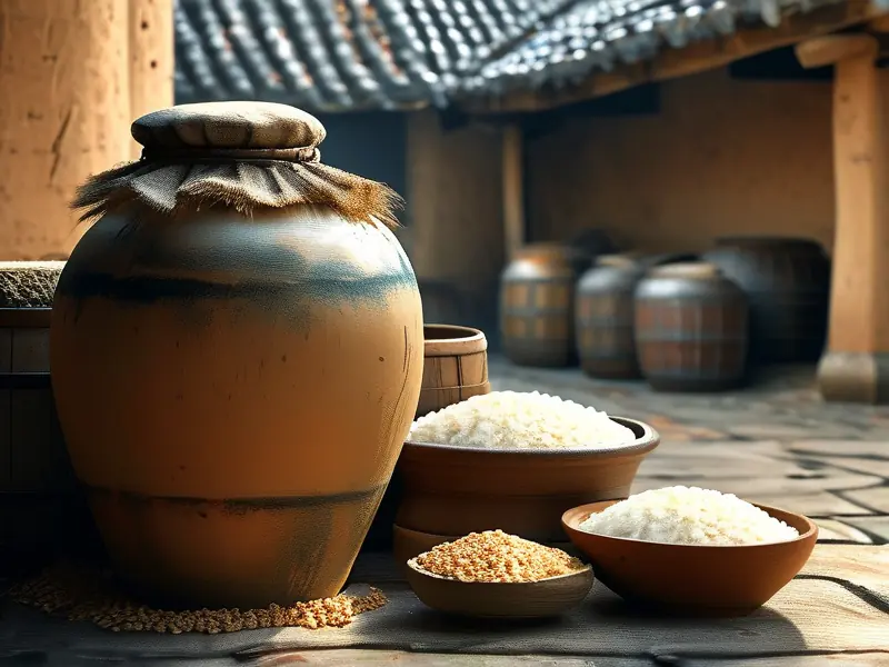 传统土方法酿酒过程实拍图