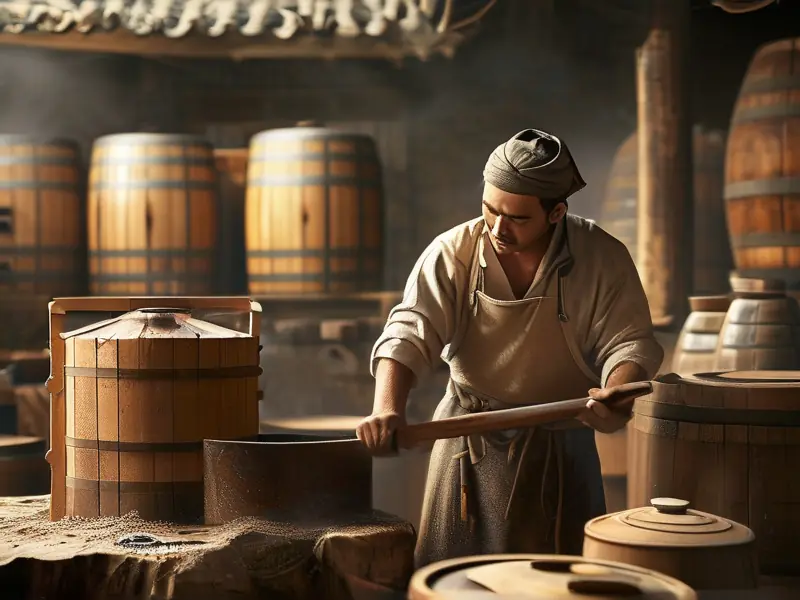 古代中国白酒酿造场景