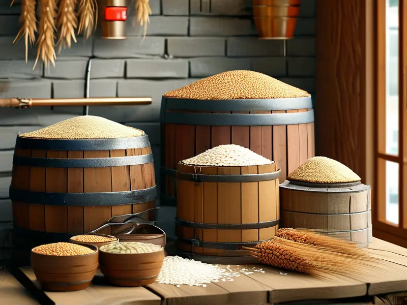 家庭酿酒工具与原料展示