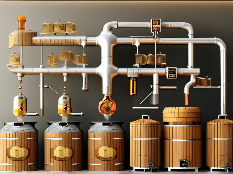 自酿大米白酒制作过程示意图