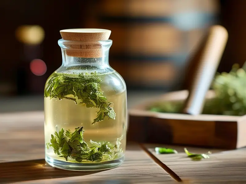 艾叶泡酒制作过程实拍图