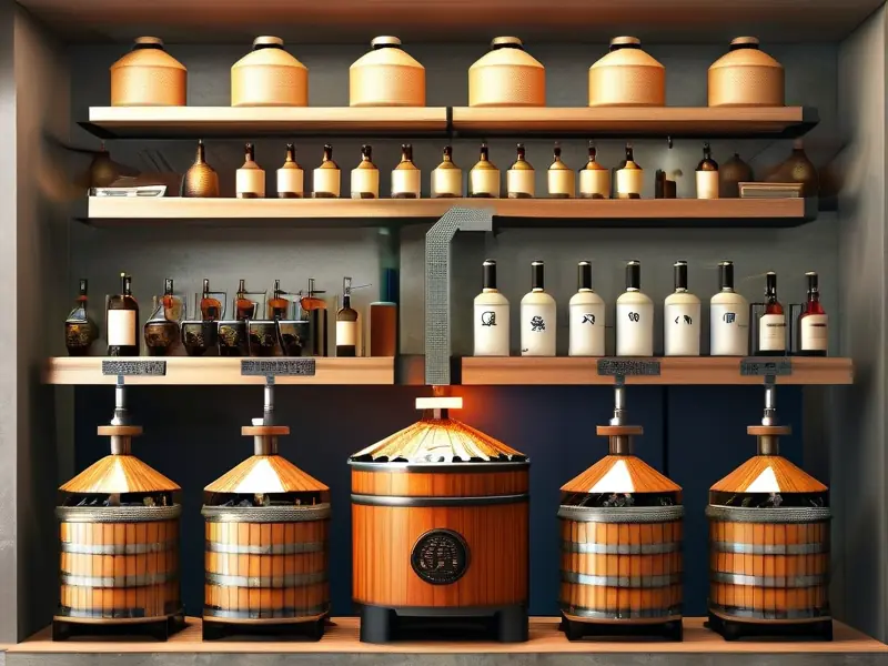 白酒酿造工艺流程示意图
