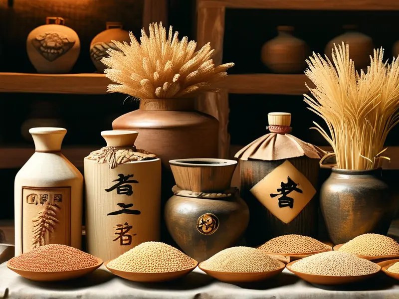 纯粮食酿造的白酒原料与工艺展示