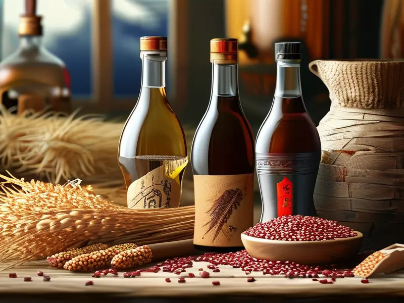 正宗东北纯酿酒展示及原料工艺图解