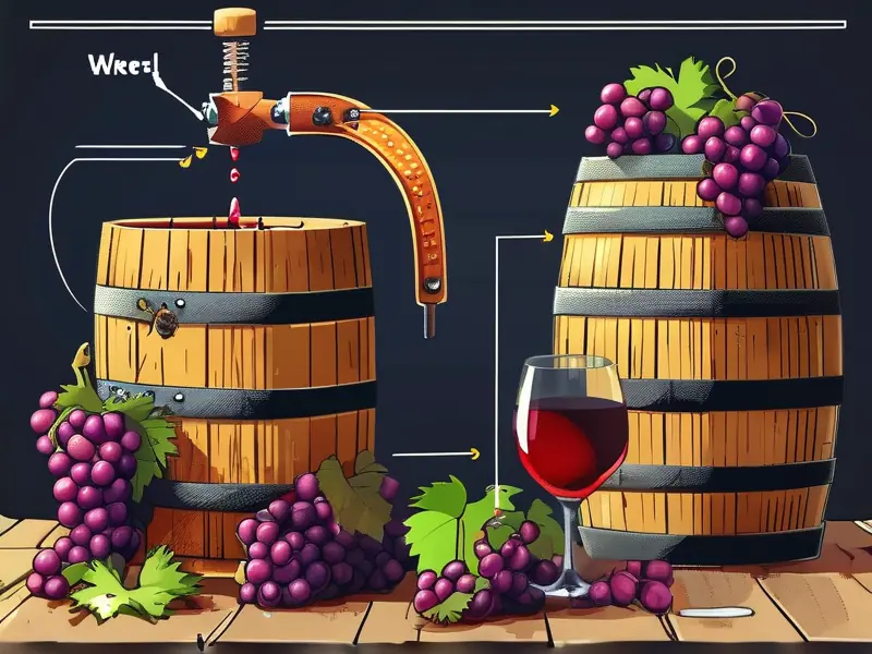 红葡萄酒酿制工艺流程示意图