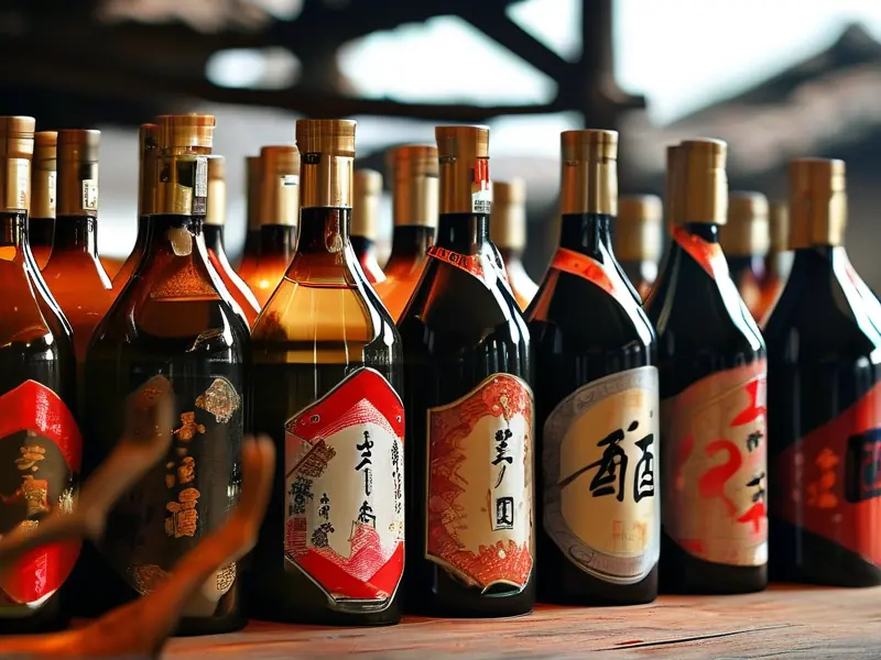 四川浓香型白酒52度酒瓶展示