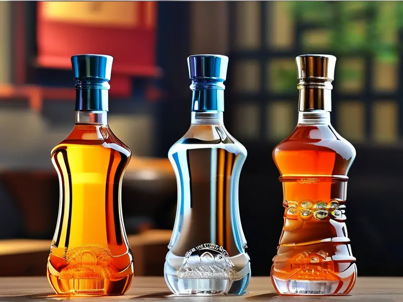 纯粮酿造白酒与勾兑酒对比图