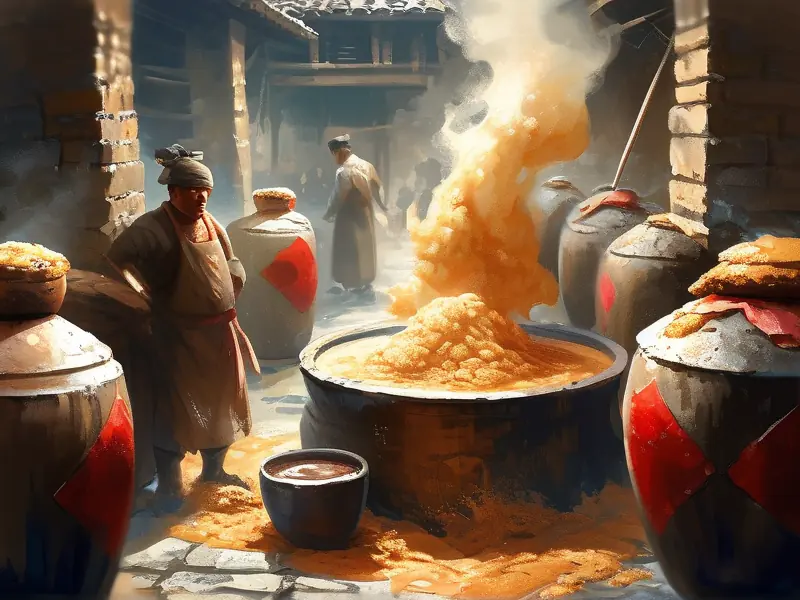 传统12987酱香酒酿造工艺实景展示