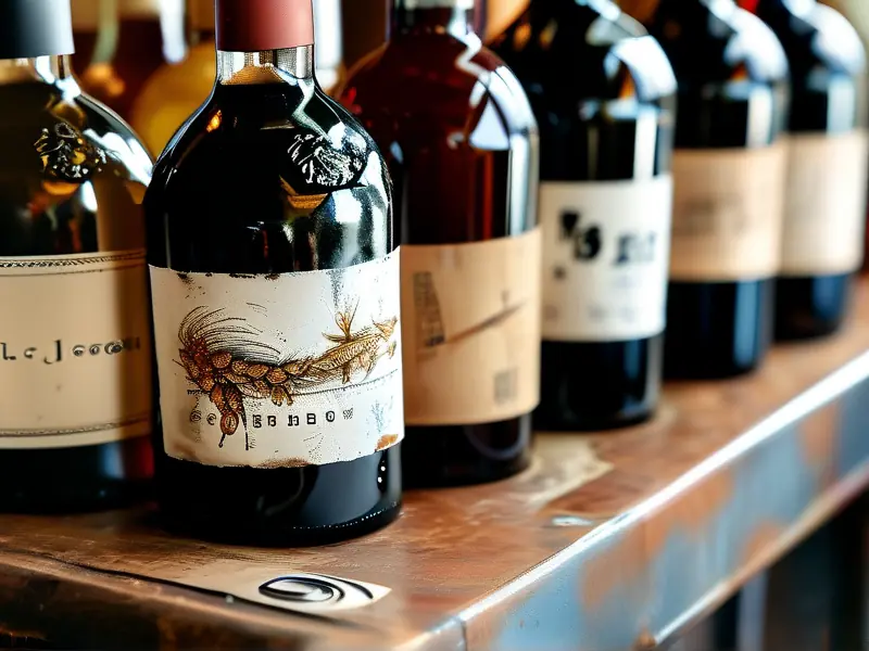 酒瓶生产批号特写及粮食酿造与酒精酒对比