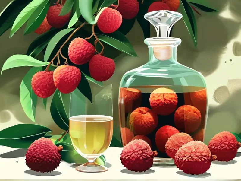 家庭自制荔枝酒的材料和制作过程展示