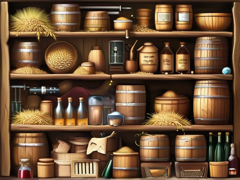 家庭自制皮酒材料及工具展示