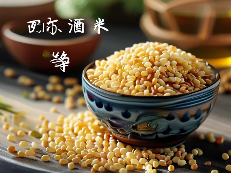 钓鱼酒米制作原料与步骤示意图