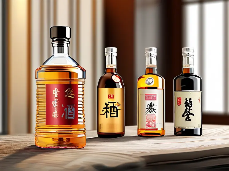 纯粮酒与勾兑酒原料对比图
