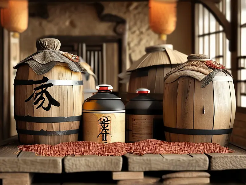 自家酿造酱香型白酒的原料和发酵过程展示