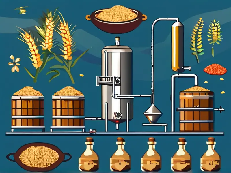 高粱酿酒工艺流程示意图