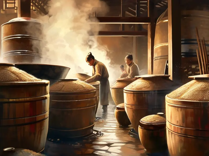 传统白酒酿造过程展示