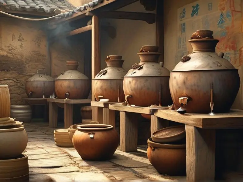 浓香型白酒酿造工艺流程图