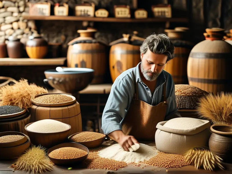 传统白酒曲制作过程展示