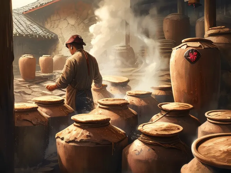 酱香酒传统酿造工艺现场