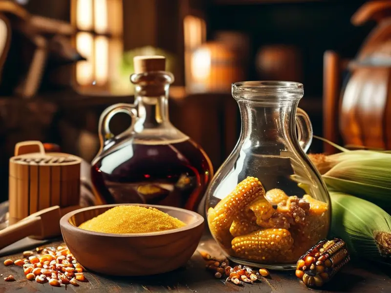 酿酒师制作玉米酒曲的过程