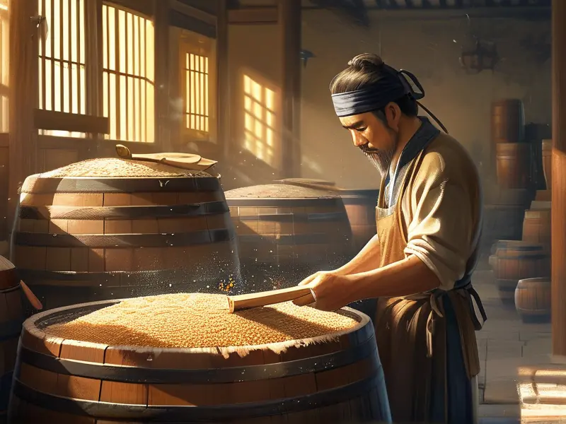 古代酿酒工艺场景