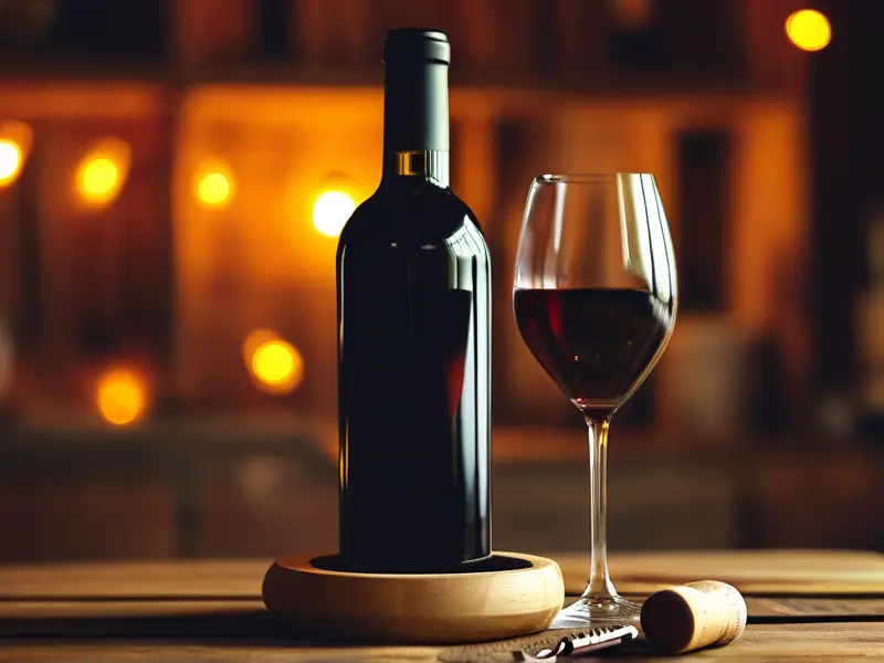 红酒与酒杯的摆放