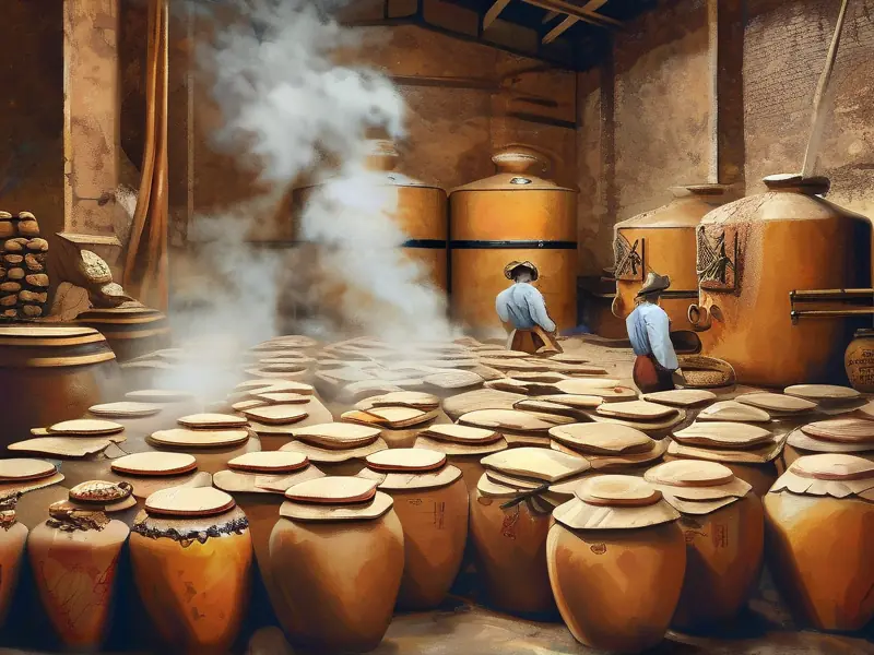 大曲酱香白酒传统酿造工艺实景展示